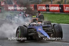 Logan Sargeant (USA) Williams Racing FW46 crashed in the third practice session. 24.08.2024. Formula 1 World Championship, Rd 15, Dutch Grand Prix, Zandvoort, Netherlands, Qualifying Day.