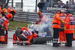 Marshals on the circuit after Logan Sargeant (USA) Williams Racing FW46 crashed in the third practice session. 24.08.2024. Formula 1 World Championship, Rd 15, Dutch Grand Prix, Zandvoort, Netherlands, Qualifying Day.