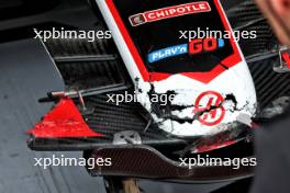 Damaged nosecone and front wing of Nico Hulkenberg (GER) Haas VF-24 who crashed in the third practice session. 24.08.2024. Formula 1 World Championship, Rd 15, Dutch Grand Prix, Zandvoort, Netherlands, Qualifying Day.