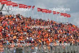 Circuit atmosphere - fans in the grandstand. 25.08.2024. Formula 1 World Championship, Rd 15, Dutch Grand Prix, Zandvoort, Netherlands, Race Day.