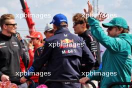 Fernando Alonso (ESP) Aston Martin F1 Team on the drivers' parade. 25.08.2024. Formula 1 World Championship, Rd 15, Dutch Grand Prix, Zandvoort, Netherlands, Race Day.