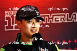 Zhou Guanyu (CHN) Sauber in the FIA Press Conference. 22.08.2024. Formula 1 World Championship, Rd 15, Dutch Grand Prix, Zandvoort, Netherlands, Preparation Day.