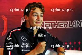 George Russell (GBR) Mercedes AMG F1 in the FIA Press Conference. 22.08.2024. Formula 1 World Championship, Rd 15, Dutch Grand Prix, Zandvoort, Netherlands, Preparation Day.