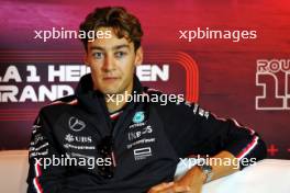 George Russell (GBR) Mercedes AMG F1 in the FIA Press Conference. 22.08.2024. Formula 1 World Championship, Rd 15, Dutch Grand Prix, Zandvoort, Netherlands, Preparation Day.