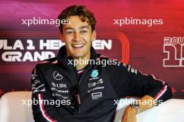 George Russell (GBR) Mercedes AMG F1 in the FIA Press Conference. 22.08.2024. Formula 1 World Championship, Rd 15, Dutch Grand Prix, Zandvoort, Netherlands, Preparation Day.