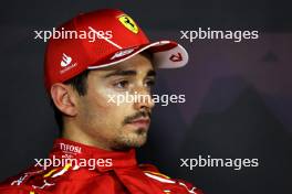 Charles Leclerc (MON) Ferrari in the post qualifying FIA Press Conference. 08.03.2024. Formula 1 World Championship, Rd 2, Saudi Arabian Grand Prix, Jeddah, Saudi Arabia, Qualifying Day.