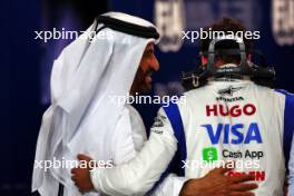 (L to R): Mohammed Bin Sulayem (UAE) FIA President with Daniel Ricciardo (AUS) RB. 08.03.2024. Formula 1 World Championship, Rd 2, Saudi Arabian Grand Prix, Jeddah, Saudi Arabia, Qualifying Day.