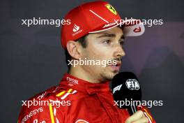 Charles Leclerc (MON) Ferrari in the post qualifying FIA Press Conference. 08.03.2024. Formula 1 World Championship, Rd 2, Saudi Arabian Grand Prix, Jeddah, Saudi Arabia, Qualifying Day.