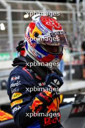 Max Verstappen (NLD) Red Bull Racing celebrates his pole position in qualifying parc ferme. 08.03.2024. Formula 1 World Championship, Rd 2, Saudi Arabian Grand Prix, Jeddah, Saudi Arabia, Qualifying Day.