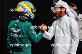 (L to R): Fernando Alonso (ESP) Aston Martin F1 Team with Mohammed Bin Sulayem (UAE) FIA President in qualifying parc ferme. 08.03.2024. Formula 1 World Championship, Rd 2, Saudi Arabian Grand Prix, Jeddah, Saudi Arabia, Qualifying Day.