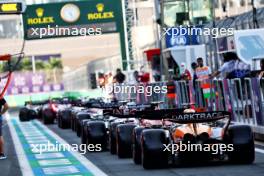 Oscar Piastri (AUS) McLaren MCL38 leaves the pits. 08.03.2024. Formula 1 World Championship, Rd 2, Saudi Arabian Grand Prix, Jeddah, Saudi Arabia, Qualifying Day.