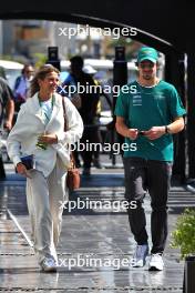 (L to R): Marilou Belanger (CDN) with her boyfriend Lance Stroll (CDN) Aston Martin F1 Team. 08.03.2024. Formula 1 World Championship, Rd 2, Saudi Arabian Grand Prix, Jeddah, Saudi Arabia, Qualifying Day.