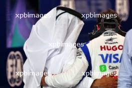 (L to R): Mohammed Bin Sulayem (UAE) FIA President with Daniel Ricciardo (AUS) RB. 08.03.2024. Formula 1 World Championship, Rd 2, Saudi Arabian Grand Prix, Jeddah, Saudi Arabia, Qualifying Day.