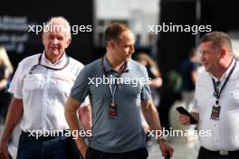 Oliver Mintzlaff (GER) Red Bull Managing Director (Centre) with Dr Helmut Marko (AUT) Red Bull Motorsport Consultant (Left). 09.03.2024. Formula 1 World Championship, Rd 2, Saudi Arabian Grand Prix, Jeddah, Saudi Arabia, Race Day.