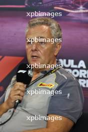 Mario Isola (ITA) Pirelli Racing Manager in the FIA Press Conference. 20.09.2024. Formula 1 World Championship, Rd 18, Singapore Grand Prix, Marina Bay Street Circuit, Singapore, Practice Day.