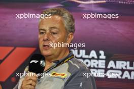 Mario Isola (ITA) Pirelli Racing Manager in the FIA Press Conference. 20.09.2024. Formula 1 World Championship, Rd 18, Singapore Grand Prix, Marina Bay Street Circuit, Singapore, Practice Day.