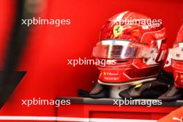 The helmet of Charles Leclerc (MON) Ferrari. 20.09.2024. Formula 1 World Championship, Rd 18, Singapore Grand Prix, Marina Bay Street Circuit, Singapore, Practice Day.