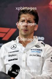 James Vowles (GBR) Williams Racing Team Principal in the FIA Press Conference. 20.09.2024. Formula 1 World Championship, Rd 18, Singapore Grand Prix, Marina Bay Street Circuit, Singapore, Practice Day.