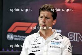 James Vowles (GBR) Williams Racing Team Principal in the FIA Press Conference. 20.09.2024. Formula 1 World Championship, Rd 18, Singapore Grand Prix, Marina Bay Street Circuit, Singapore, Practice Day.