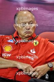 Frederic Vasseur (FRA) Ferrari Team Principal in the FIA Press Conference. 20.09.2024. Formula 1 World Championship, Rd 18, Singapore Grand Prix, Marina Bay Street Circuit, Singapore, Practice Day.