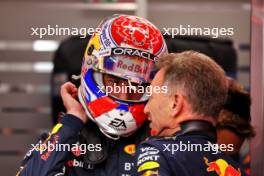 Max Verstappen (NLD) Red Bull Racing with Christian Horner (GBR) Red Bull Racing Team Principal. 20.09.2024. Formula 1 World Championship, Rd 18, Singapore Grand Prix, Marina Bay Street Circuit, Singapore, Practice Day.