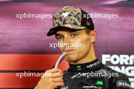 Lando Norris (GBR) McLaren in the post race FIA Press Conference. 22.09.2024. Formula 1 World Championship, Rd 18, Singapore Grand Prix, Marina Bay Street Circuit, Singapore, Race Day.