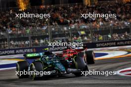 Fernando Alonso (ESP) Aston Martin F1 Team AMR24. 22.09.2024. Formula 1 World Championship, Rd 18, Singapore Grand Prix, Marina Bay Street Circuit, Singapore, Race Day.