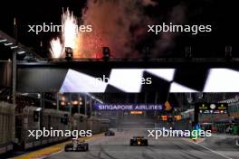 Nico Hulkenberg (GER) Haas VF-24 at the end of the race. 22.09.2024. Formula 1 World Championship, Rd 18, Singapore Grand Prix, Marina Bay Street Circuit, Singapore, Race Day.