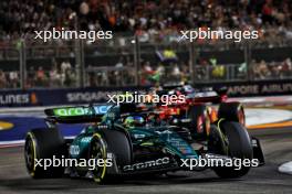 Fernando Alonso (ESP) Aston Martin F1 Team AMR24. 22.09.2024. Formula 1 World Championship, Rd 18, Singapore Grand Prix, Marina Bay Street Circuit, Singapore, Race Day.