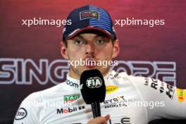 Max Verstappen (NLD) Red Bull Racing in the FIA Press Conference. 21.09.2024. Formula 1 World Championship, Rd 18, Singapore Grand Prix, Marina Bay Street Circuit, Singapore, Qualifying Day.