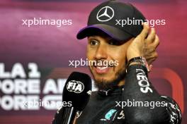 Lewis Hamilton (GBR) Mercedes AMG F1 in the FIA Press Conference. 21.09.2024. Formula 1 World Championship, Rd 18, Singapore Grand Prix, Marina Bay Street Circuit, Singapore, Qualifying Day.