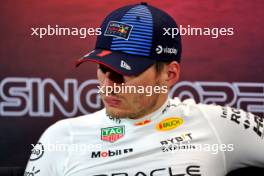 Max Verstappen (NLD) Red Bull Racing in the FIA Press Conference. 21.09.2024. Formula 1 World Championship, Rd 18, Singapore Grand Prix, Marina Bay Street Circuit, Singapore, Qualifying Day.