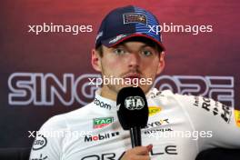 Max Verstappen (NLD) Red Bull Racing in the FIA Press Conference. 21.09.2024. Formula 1 World Championship, Rd 18, Singapore Grand Prix, Marina Bay Street Circuit, Singapore, Qualifying Day.