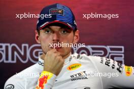 Max Verstappen (NLD) Red Bull Racing in the FIA Press Conference. 21.09.2024. Formula 1 World Championship, Rd 18, Singapore Grand Prix, Marina Bay Street Circuit, Singapore, Qualifying Day.