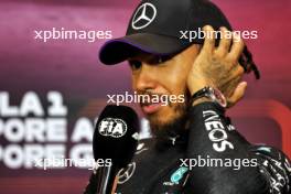 Lewis Hamilton (GBR) Mercedes AMG F1 in the FIA Press Conference. 21.09.2024. Formula 1 World Championship, Rd 18, Singapore Grand Prix, Marina Bay Street Circuit, Singapore, Qualifying Day.