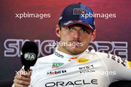 Max Verstappen (NLD) Red Bull Racing in the FIA Press Conference. 21.09.2024. Formula 1 World Championship, Rd 18, Singapore Grand Prix, Marina Bay Street Circuit, Singapore, Qualifying Day.