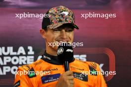 Lando Norris (GBR) McLaren in the FIA Press Conference. 21.09.2024. Formula 1 World Championship, Rd 18, Singapore Grand Prix, Marina Bay Street Circuit, Singapore, Qualifying Day.