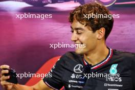 George Russell (GBR) Mercedes AMG F1 in the FIA Press Conference. 19.09.2024. Formula 1 World Championship, Rd 18, Singapore Grand Prix, Marina Bay Street Circuit, Singapore, Preparation Day.