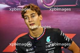 George Russell (GBR) Mercedes AMG F1 in the FIA Press Conference. 19.09.2024. Formula 1 World Championship, Rd 18, Singapore Grand Prix, Marina Bay Street Circuit, Singapore, Preparation Day.