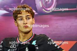 George Russell (GBR) Mercedes AMG F1 in the FIA Press Conference. 19.09.2024. Formula 1 World Championship, Rd 18, Singapore Grand Prix, Marina Bay Street Circuit, Singapore, Preparation Day.