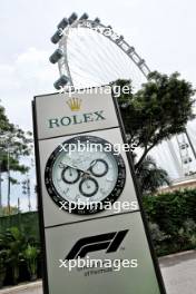 Circuit atmosphere - Rolex clock in the paddock. 19.09.2024. Formula 1 World Championship, Rd 18, Singapore Grand Prix, Marina Bay Street Circuit, Singapore, Preparation Day.