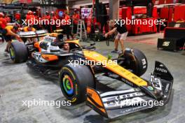 McLaren MCL38 of Lando Norris (GBR) McLaren. 19.09.2024. Formula 1 World Championship, Rd 18, Singapore Grand Prix, Marina Bay Street Circuit, Singapore, Preparation Day.