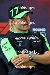 Valtteri Bottas (FIN) Sauber in the FIA Press Conference. 19.09.2024. Formula 1 World Championship, Rd 18, Singapore Grand Prix, Marina Bay Street Circuit, Singapore, Preparation Day.