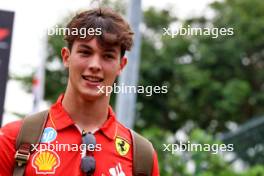 Oliver Bearman (GBR) Ferrari Reserve Driver. 19.09.2024. Formula 1 World Championship, Rd 18, Singapore Grand Prix, Marina Bay Street Circuit, Singapore, Preparation Day.