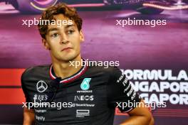 George Russell (GBR) Mercedes AMG F1 in the FIA Press Conference. 19.09.2024. Formula 1 World Championship, Rd 18, Singapore Grand Prix, Marina Bay Street Circuit, Singapore, Preparation Day.