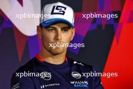 Logan Sargeant (USA) Williams Racing in the FIA Press Conference. 23.02.2024. Formula 1 Testing, Sakhir, Bahrain, Day Three.