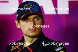 Max Verstappen (NLD) Red Bull Racing in the FIA Press Conference. 23.02.2024. Formula 1 Testing, Sakhir, Bahrain, Day Three.