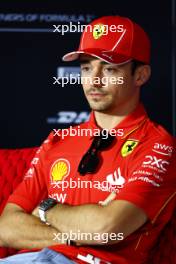 Charles Leclerc (MON) Ferrari in the FIA Press Conference. 23.02.2024. Formula 1 Testing, Sakhir, Bahrain, Day Three.