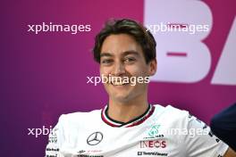 George Russell (GBR) Mercedes AMG F1  in the FIA Press Conference. 22.02.2024. Formula 1 Testing, Sakhir, Bahrain, Day Two.