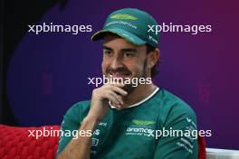 Fernando Alonso (ESP) Aston Martin F1 Team in the FIA Press Conference. 22.02.2024. Formula 1 Testing, Sakhir, Bahrain, Day Two.